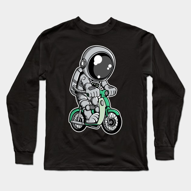 Astronaut Classic Motorbike Long Sleeve T-Shirt by ArtisticParadigms